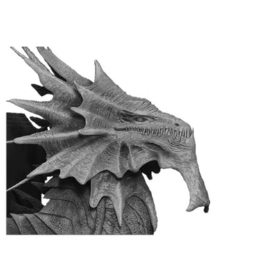 Grey Chromatic Dragon Wall-Mountable Bust