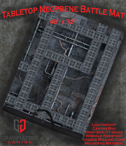 Grimdark Station - Neoprene Battle Mat - Warhammer, AoS, 40K, Kill Team, MCP, Shatterpoint, Legion, More