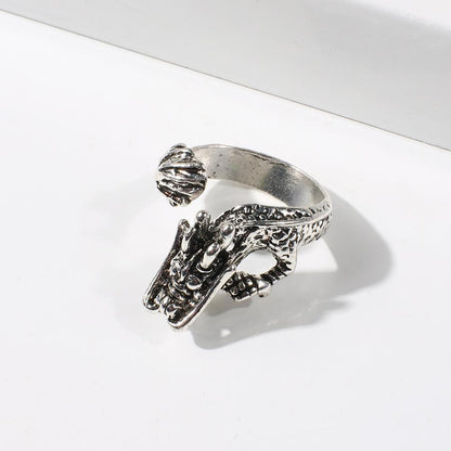 Dragon Ring Metal for Cosplay Game Night Dungeons and Dragons  (adjustable)