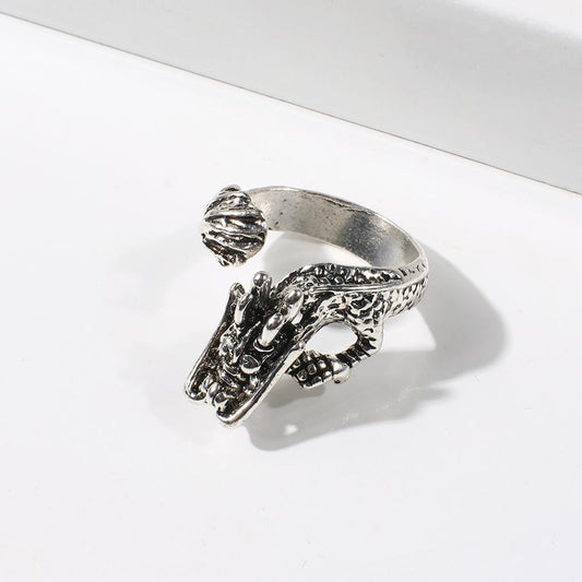 Dragon Ring Metal for Cosplay Game Night Dungeons and Dragons  (adjustable)