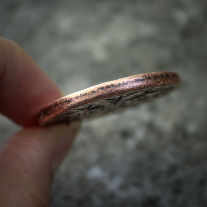 Helm of Awe Copper Coin - Aegishjalmur - Warrior's Stave Viking Coinage