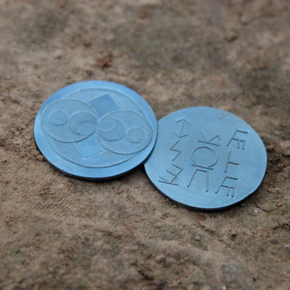 Blue Roswell Coin - Alien Artifact
