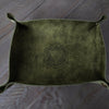 Hand Made Italian Green Pueblo Leather DND Dice Tray