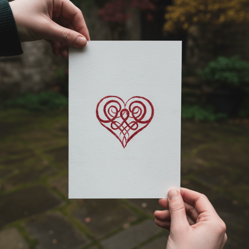 Celtic Heart Knotwork Fine Art Print Archival Reproduction