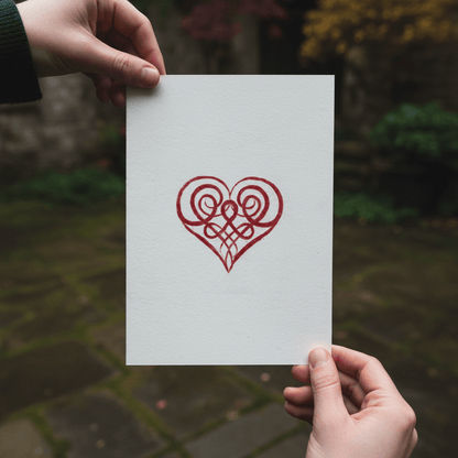 Celtic Heart Knotwork Fine Art Print Archival Reproduction