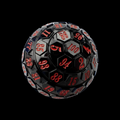 45mm Hex Plate D100 (Black with Red)