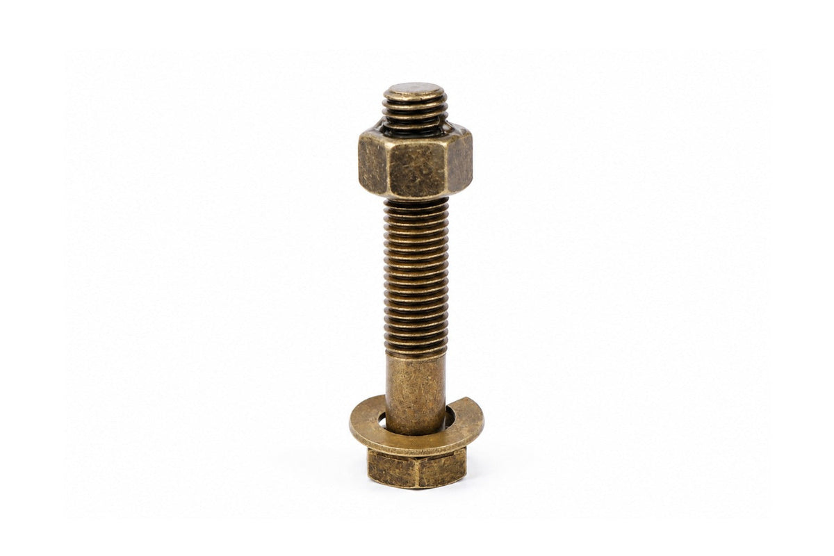 Hexed Bolt II – Solid Brass Nut & Washer Trick Puzzle, Mechanical Brain Teaser