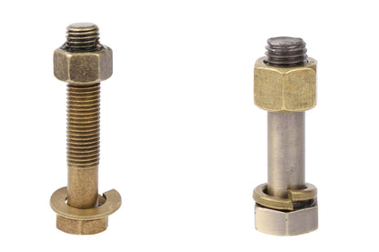 Hexed Bolt Puzzle Set - Two Metal Mechanical Brain Teasers