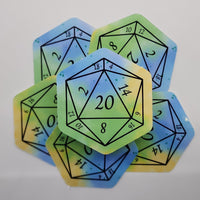 Hypnotic Pattern Nat 20 D20 Sticker