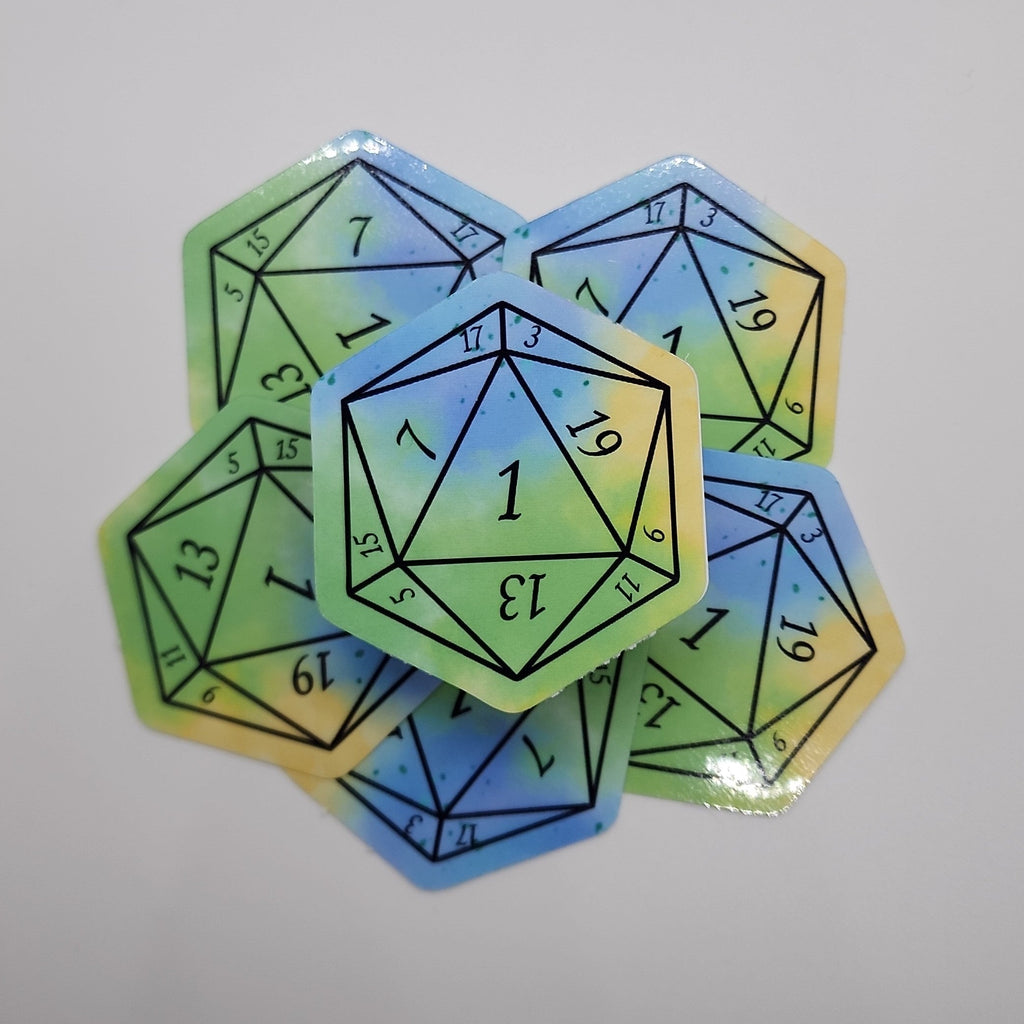 Hypnotic Pattern Nat 1 D20 Sticker