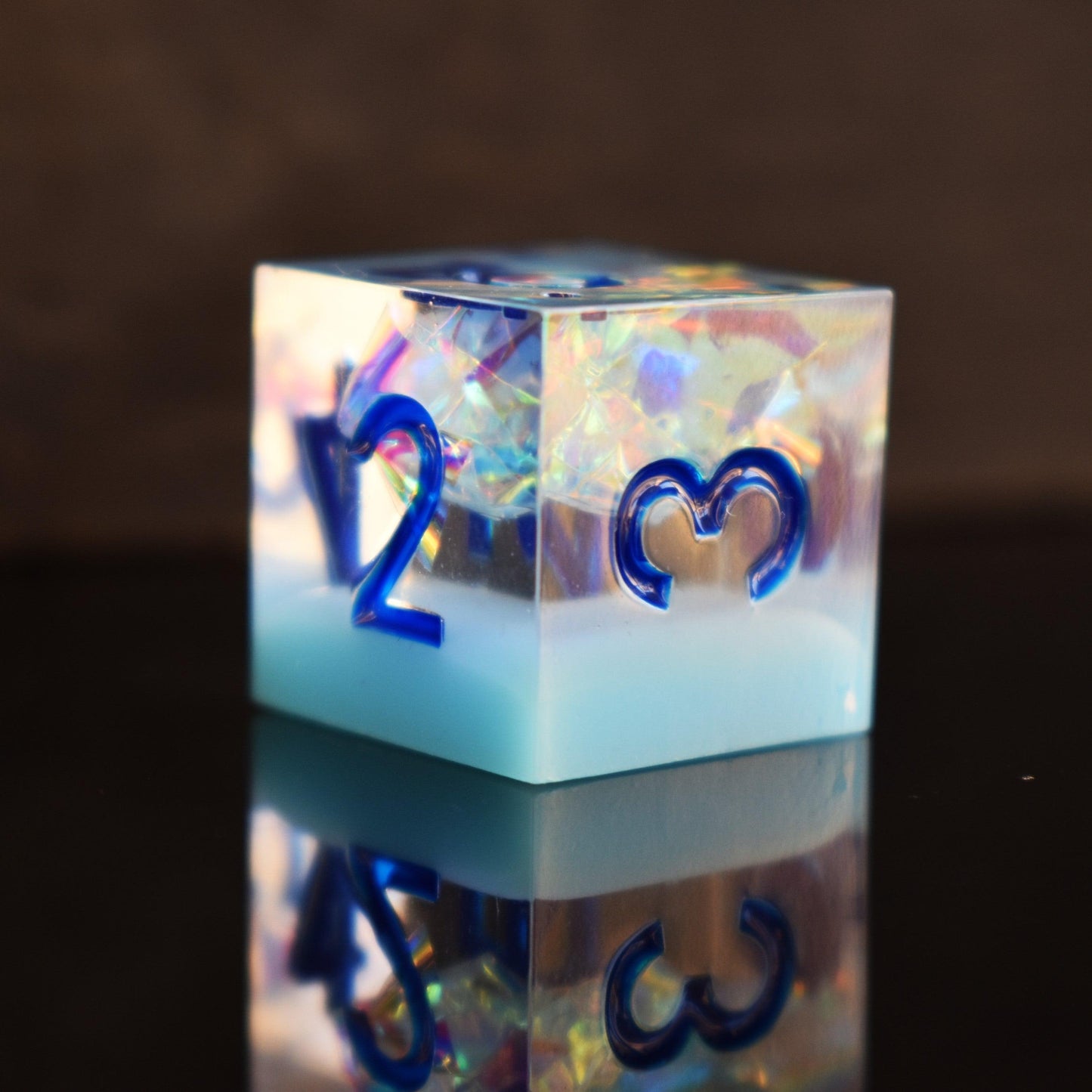 Ice Storm Sharp-Edged Resin Dice Set – 7-Piece Polyhedral RPG Dice