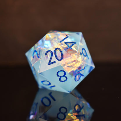 Ice Storm Sharp-Edged Resin Dice Set – 7-Piece Polyhedral RPG Dice