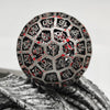 Metal d100 | Silver Hollow Body w/Blood Splatter Paint RPG Dice