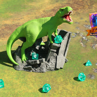 T-Rex 3D Printed Dice Tower – Fate's End Collection by Kim Bolt - Unleash Prehistoric Power!