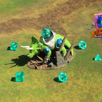 Armored War Triceratops Dinosaur 3D Printed Dice Jail - Fate's End Collection by Kim Bolt - Step back into a Prehistoric World!