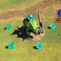 Armored War Triceratops Dinosaur 3D Printed Dice Jail - Fate's End Collection by Kim Bolt - Step back into a Prehistoric World!