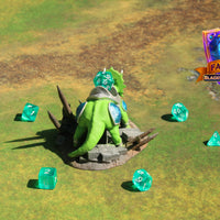 Armored War Triceratops Dinosaur 3D Printed Dice Jail - Fate's End Collection by Kim Bolt - Step back into a Prehistoric World!