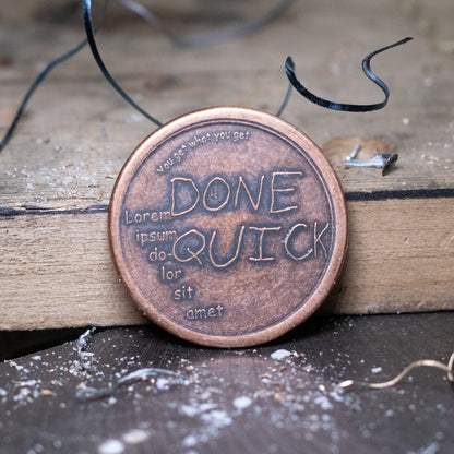 Done Right, Done Quick - Decision Maker Coin in Solid Copper
