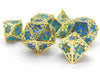 Gilded Permafrost Forged in Frost Dice Set (Resin Dice Encased in Metal)