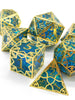 Gilded Permafrost Forged in Frost Dice Set (Resin Dice Encased in Metal)