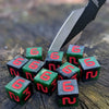Sneak Attack D6 Standard Dice Set - Green Black Rogue Dice 10pc
