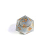 Reliably Balanced D20 Dice - Black & White Marble