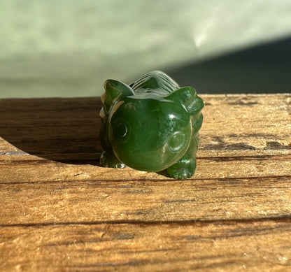 Canadian Jade Axolotl Figurine — 1.5" Nephrite Jade