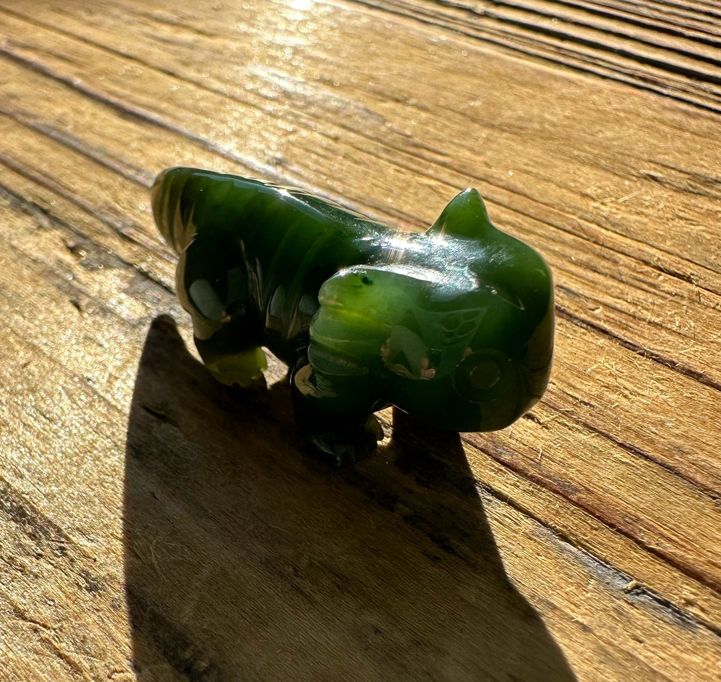 Canadian Jade Axolotl Figurine — 1.5" Nephrite Jade