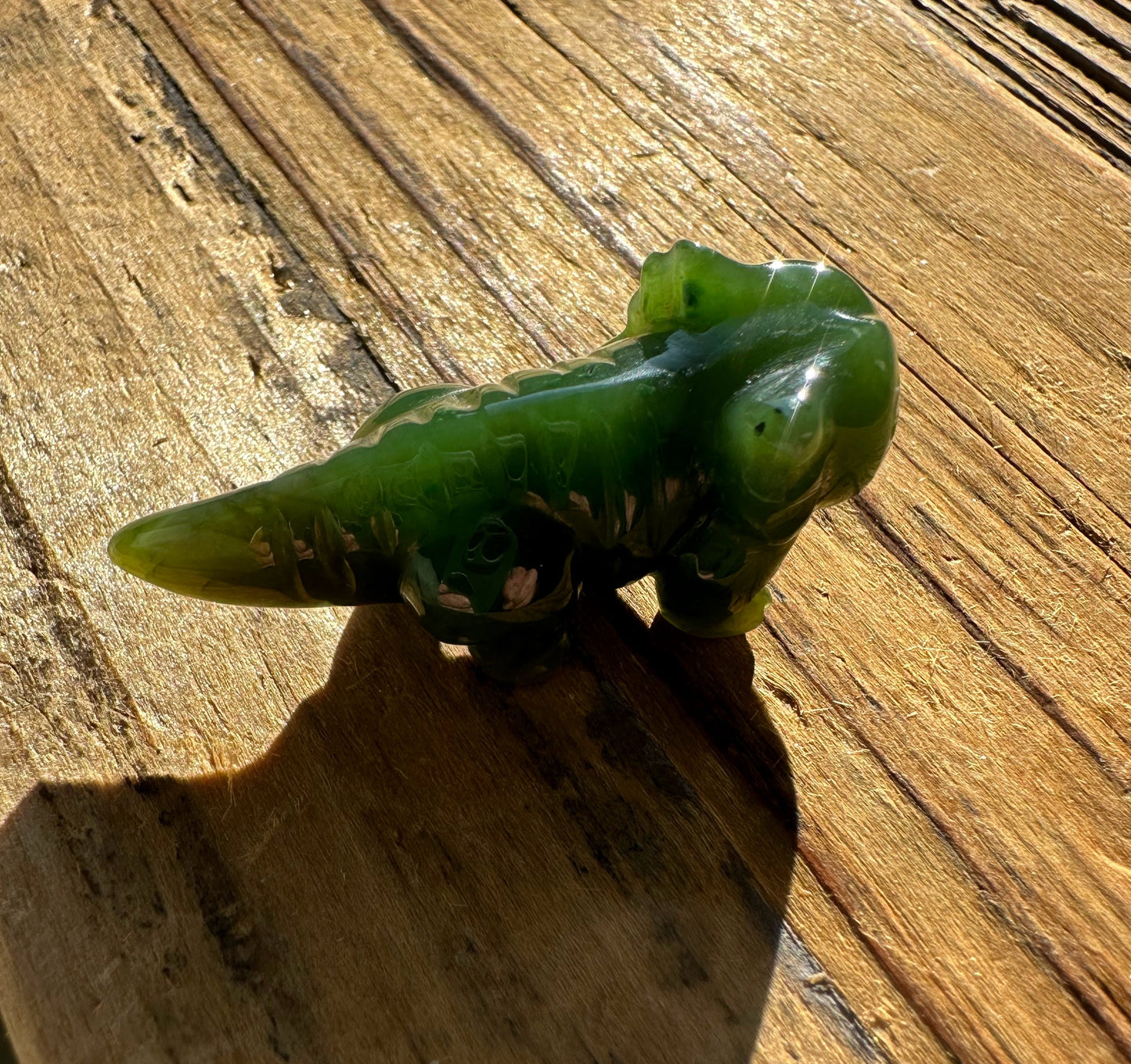 Canadian Jade Axolotl Figurine — 1.5" Nephrite Jade