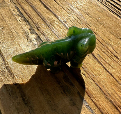 Canadian Jade Axolotl Figurine — 1.5" Nephrite Jade