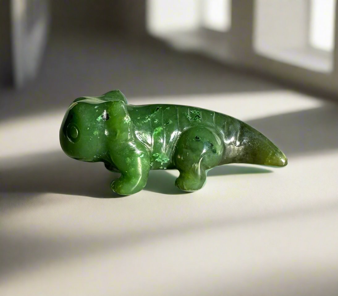 Canadian Jade Axolotl Figurine — 1.5" Nephrite Jade