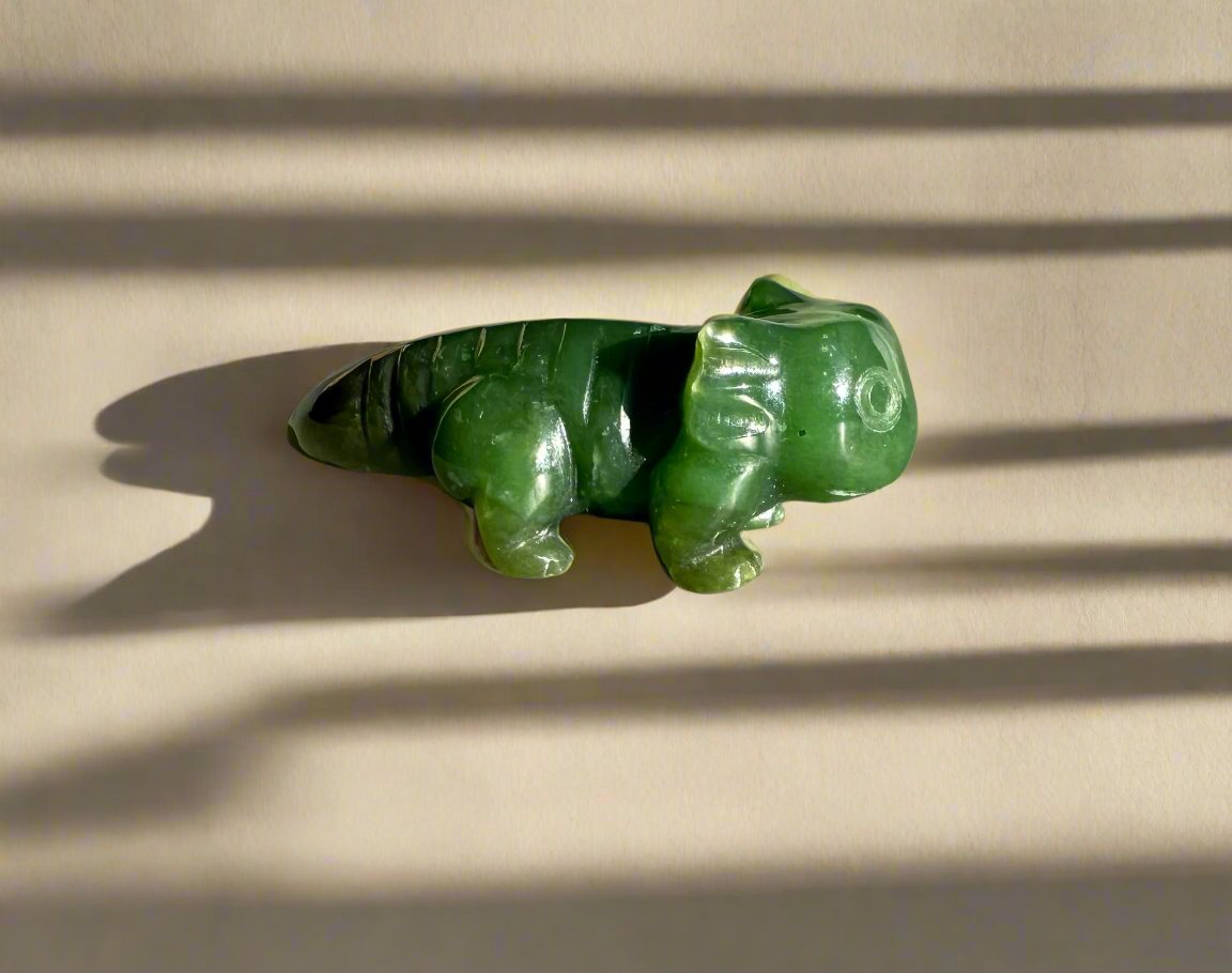 Canadian Jade Axolotl Figurine — 1.5" Nephrite Jade