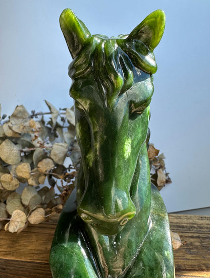Canadian Nephrite Jade Horse, 6"