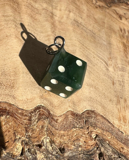 Jade Dice Charm — Canadian Nephrite Jade