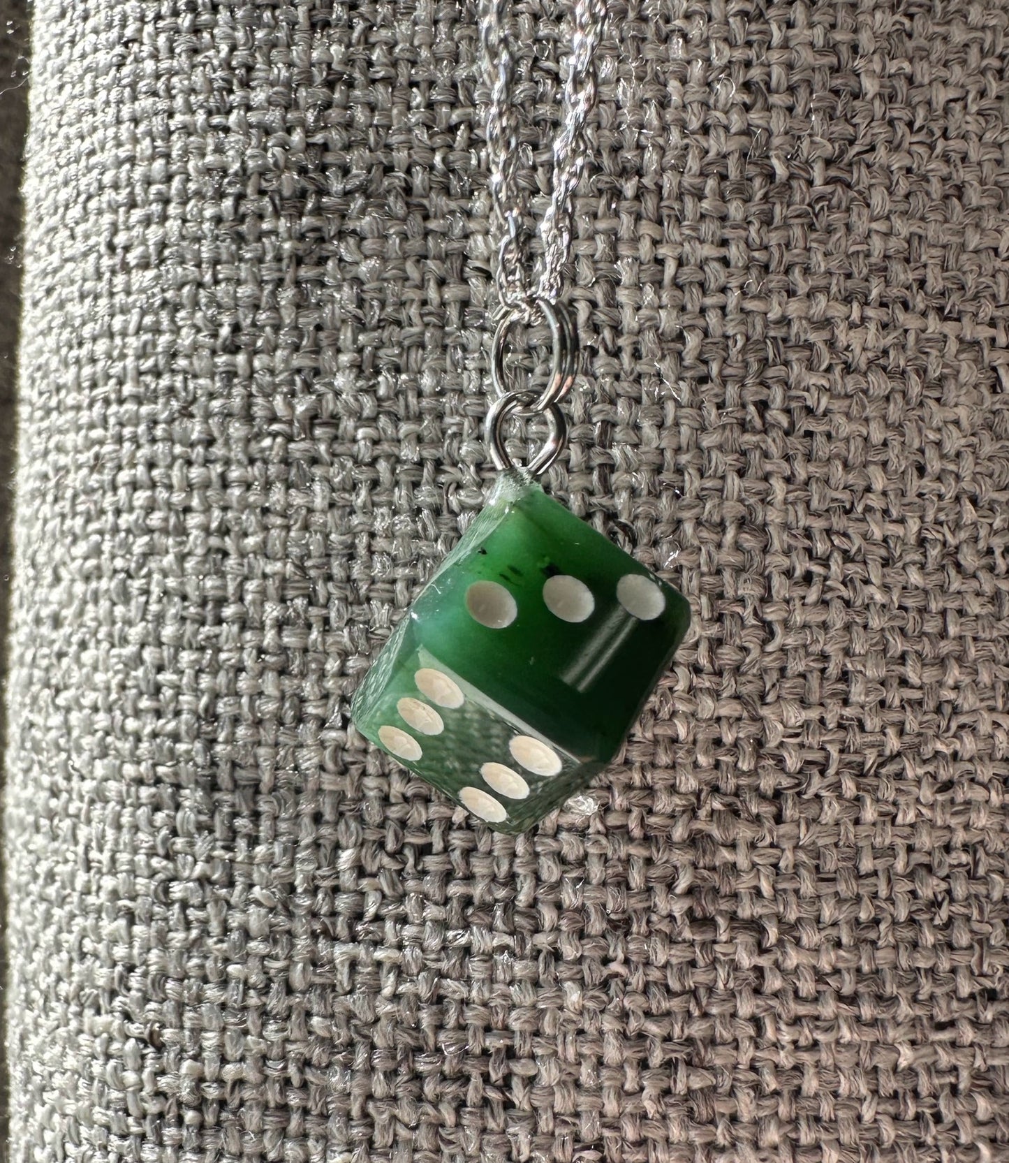 Jade Dice Charm — Canadian Nephrite Jade