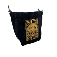LIMITED EDITION: Black & Tan Spell Book Reversible Microfiber Self-Standing Large Dice Bag