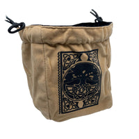 LIMITED EDITION: Black & Tan Spell Book Reversible Microfiber Self-Standing Large Dice Bag