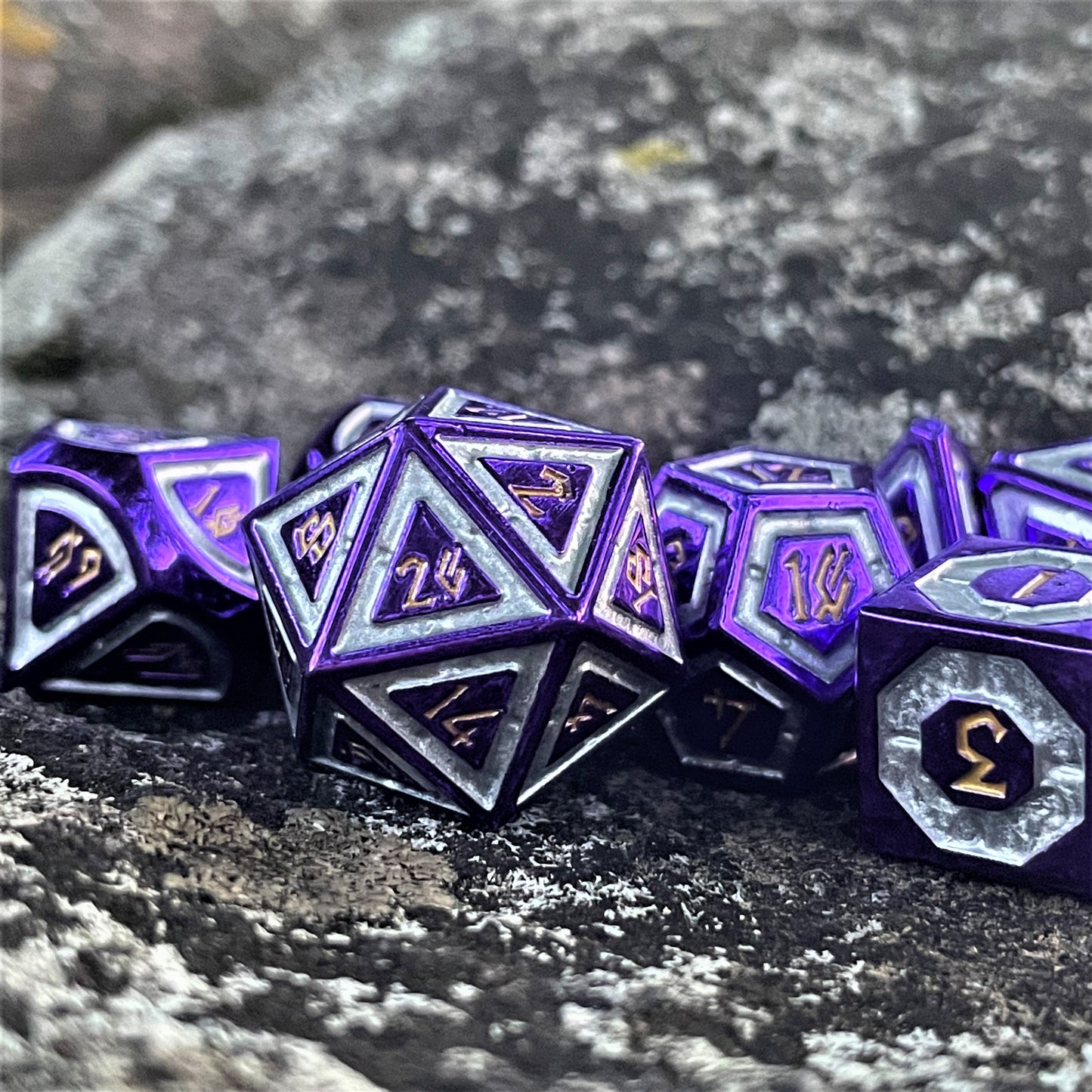 Conjure Elemental Sharp-Edged Resin Dice Set – 7-Piece Polyhedral RPG Dice