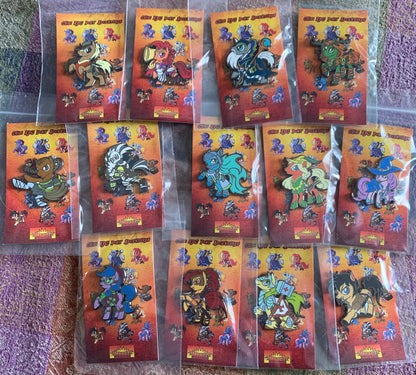 Set of 13 1.5" Hard Enamel RPG Pony Adventure Pins