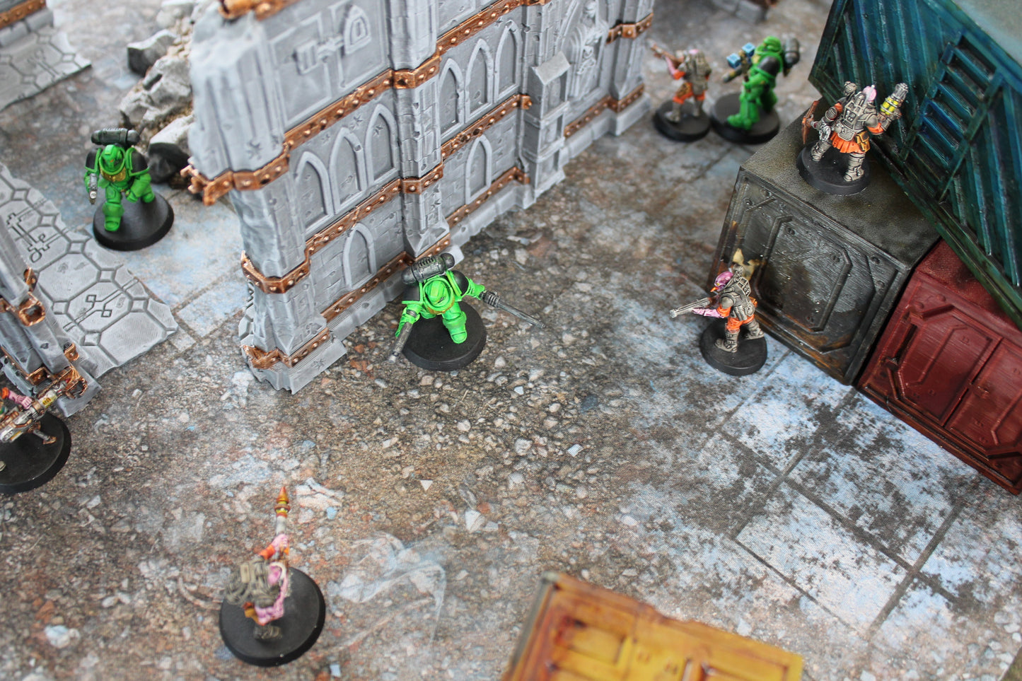 Urban Ruins Neoprene Battle Mat — Warhammer, 40K, AoS, Kill Team, MCP & More