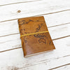 Vintage World Map 7x5 Handmade Leather Journal