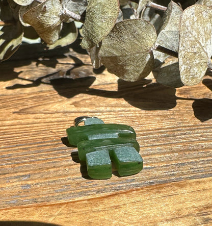 Inukshuk Pendant — 25mm Canadian Jade on Stainless Steel Bail