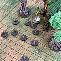 RPG Grid Mat - Snowy Tundra & Traveler's Road - Double Sided Neoprene Mat with Bag