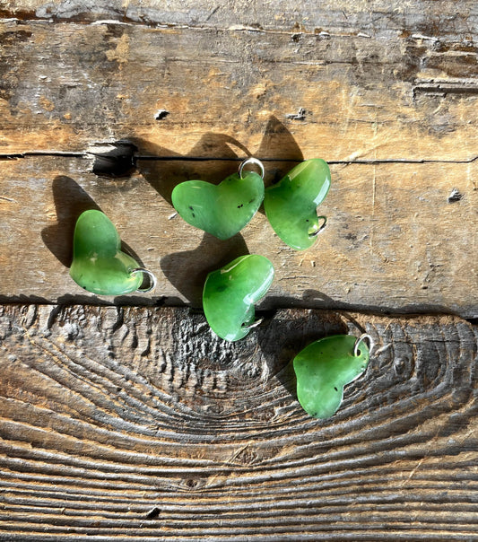Jade Heart Charm — Canadian Nephrite Jade