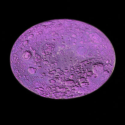 Purple Moon Necklace - 1 in / 26 mm Anodized Niobium Charm or Necklace