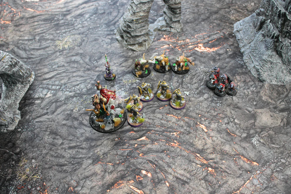 Lava Flow | Neoprene Battle Mat with Bag | Baron of Dice