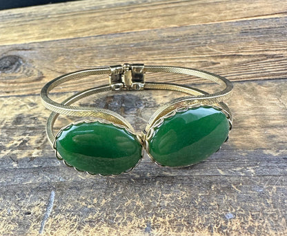 Vintage Jade Bracelet — 1970s Canadian Jade Collection (228)