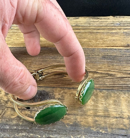 Vintage Jade Bracelet — 1970s Canadian Jade Collection (228)