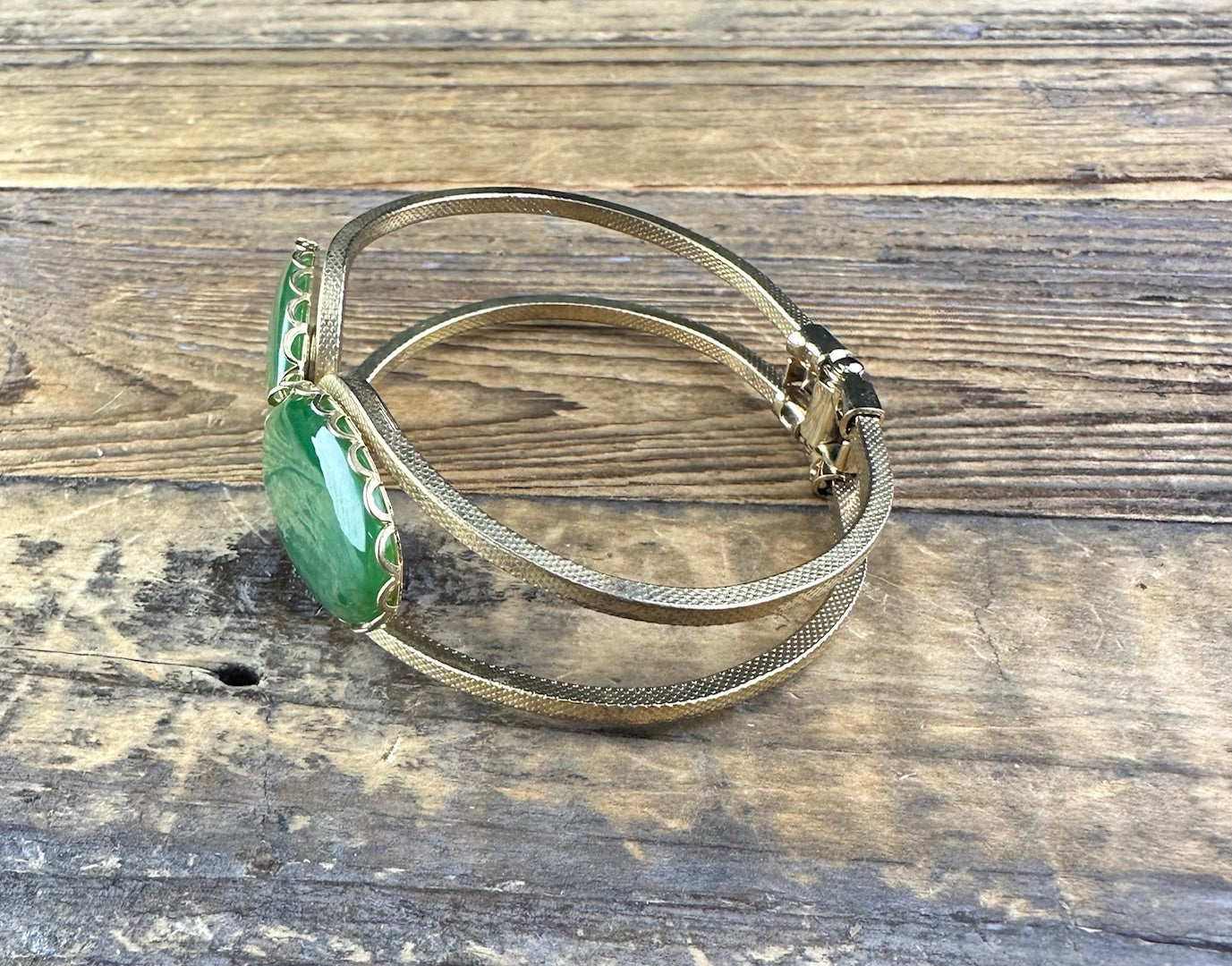 Vintage Jade Bracelet — 1970s Canadian Jade Collection (228)