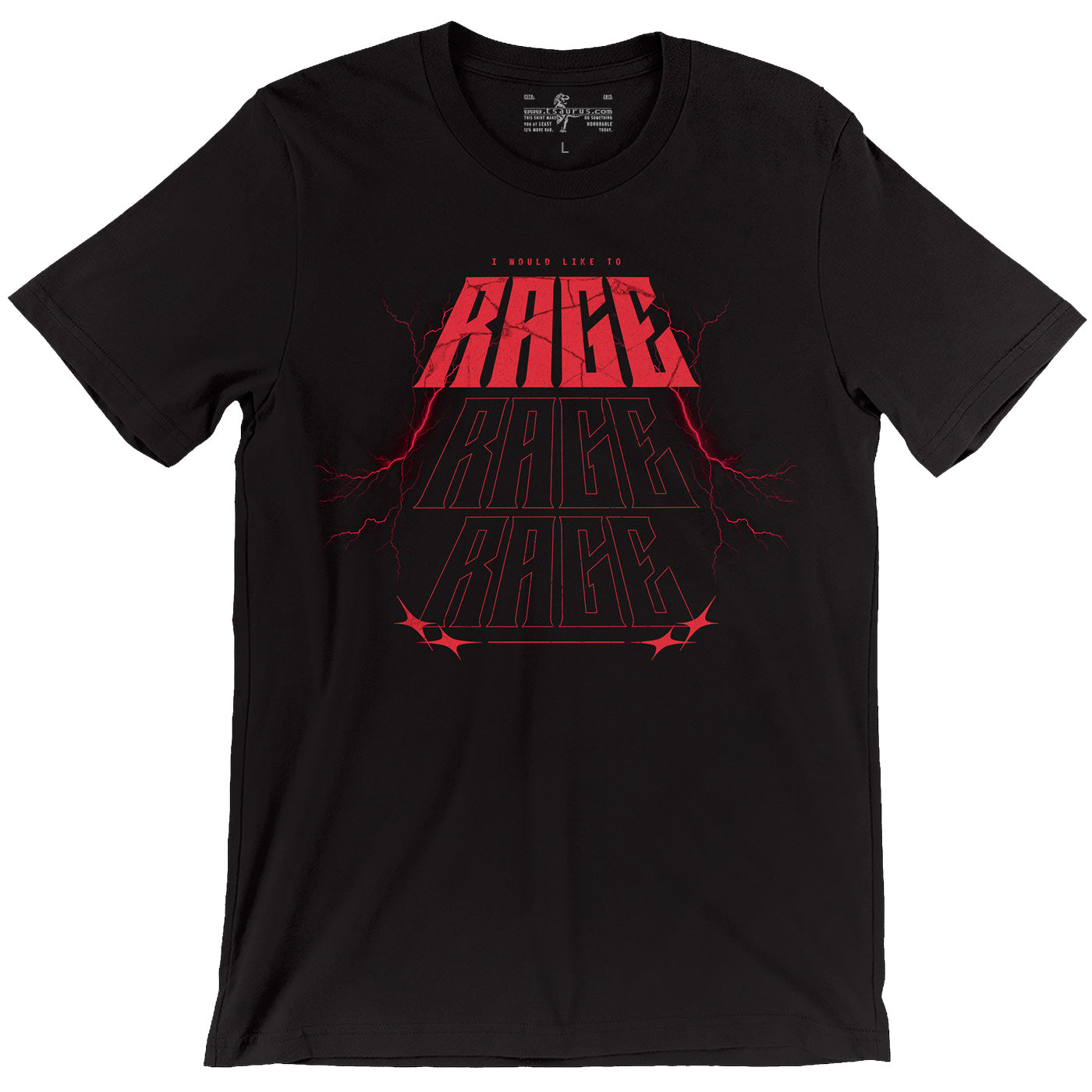 Retrowave Rage — D&D Barbarian T-Shirt | I Would Like to RAGE